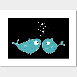 fish couple Posters and Art